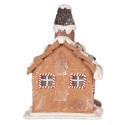 Clayre & Eef Gingerbread house with LED 13x13x19 cm Brown Plastic