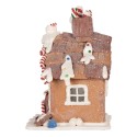 Clayre & Eef Gingerbread house with LED 13x13x18 cm Brown Plastic