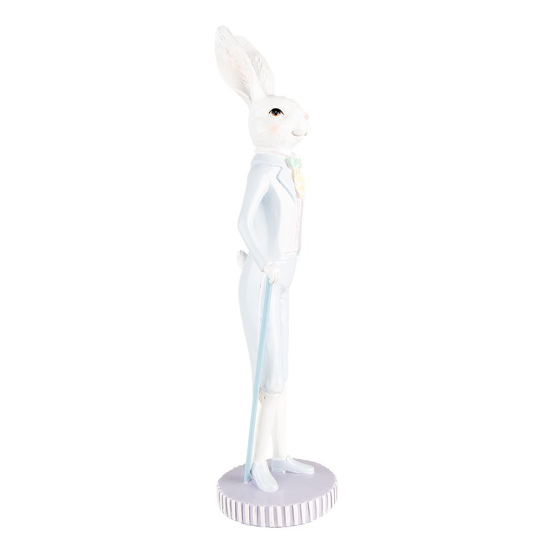 Clayre & Eef Decorative Figurine Ø 10x40 cm White Blue Plastic