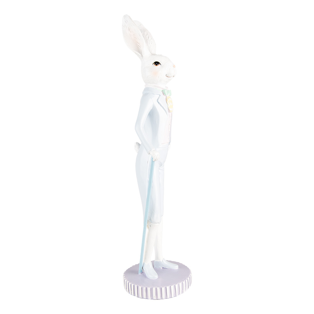 Decoratie Beeld Ø 10X40 Cm Wit Blauw Kunststof-image