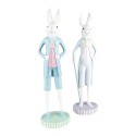 Clayre & Eef Decorative Figurine Ø 10x40 cm White Blue Plastic