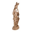 Clayre & Eef Figurine décorative Lapin 40 cm Marron Plastique