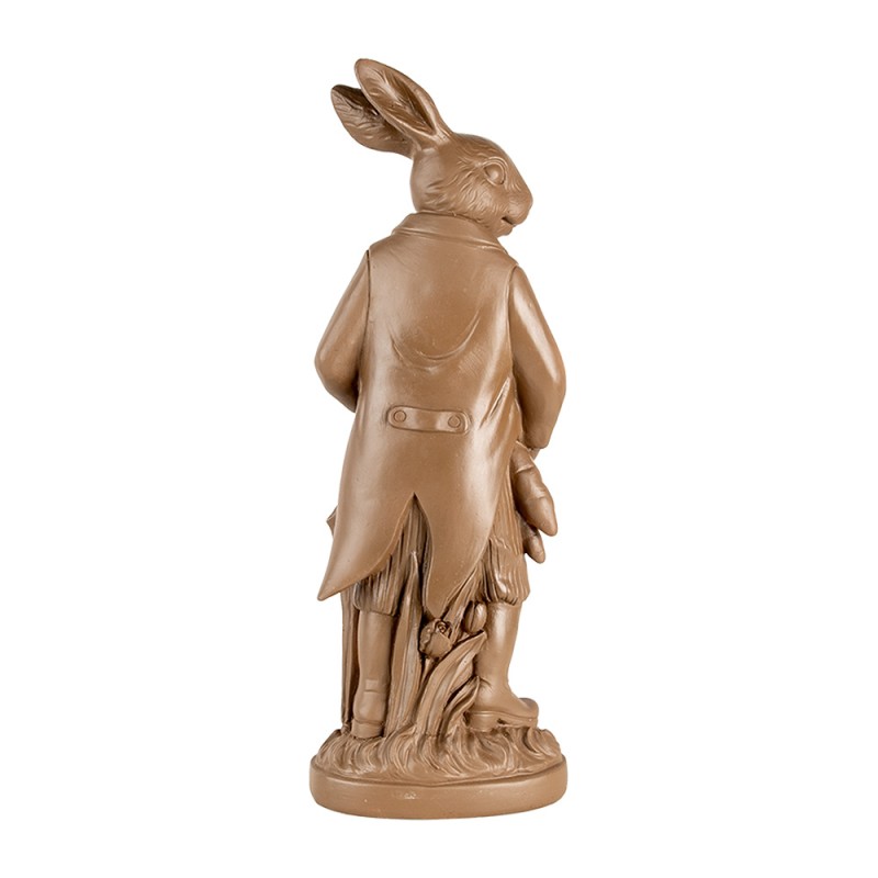 Clayre & Eef Figurine décorative Lapin 40 cm Marron Plastique