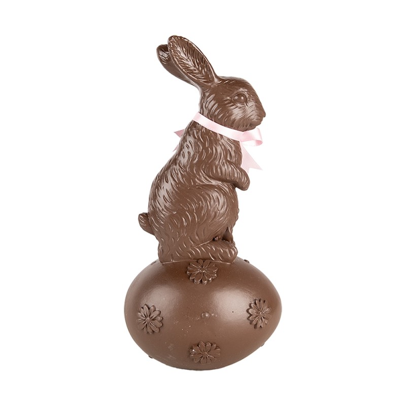 Clayre & Eef Decorative Figurine Rabbit 12x10x25 cm Brown Plastic