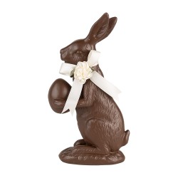 Clayre & Eef Decorative Figurine Rabbit 20 cm Brown Plastic