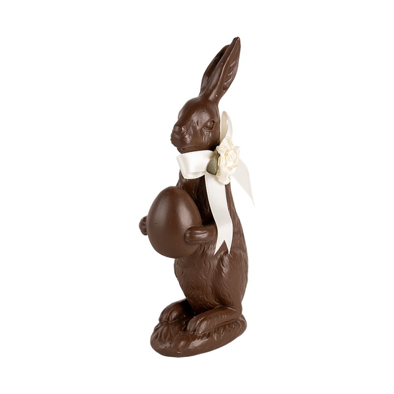 Clayre & Eef Dekorationsfigur Kaninchen 20 cm Braun Kunststoff