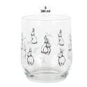 Clayre & Eef Waterglas 300 ml Transparant Glas Konijnen