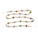 Clayre & Eef Decoration Christmas Garland Ø 2x180 cm Silver colored Metal