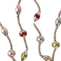 Clayre & Eef Decoration Christmas Garland Ø 2x180 cm Silver colored Metal