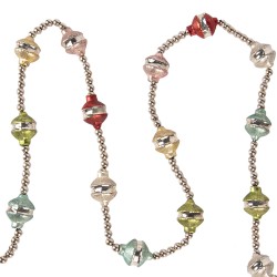 Clayre & Eef Décoration Guirlande de Noël Ø 2x180 cm Couleur argent Métal Verre