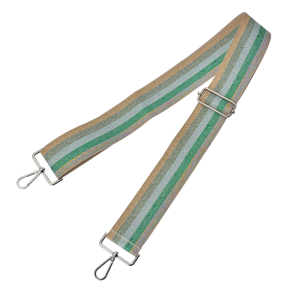 Clayre&Eef Tassenriem 5x140 cm Beige Groen Synthetisch afbeelding