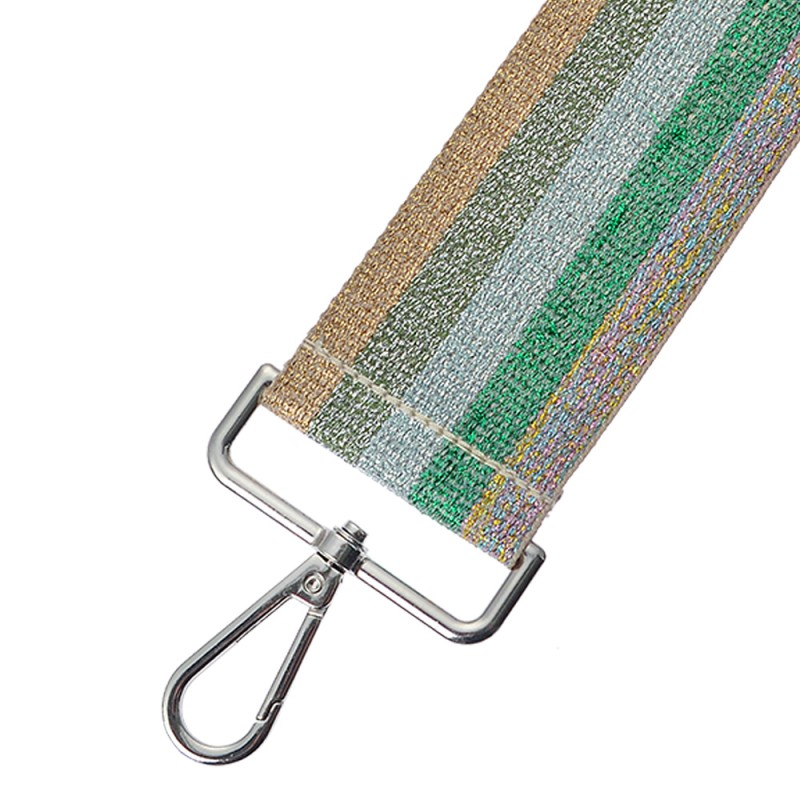 Clayre & Eef Sangle de sac 5x140 cm Beige Vert Synthétique