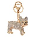 Clayre & Eef Keychain Dog 5x2x6 cm Gold colored Metal