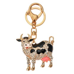Clayre & Eef Keychain Cow 5x2x5 cm Gold colored Metal