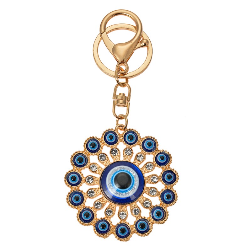 Clayre & Eef Keychain Ø 5x1 cm Gold colored Metal