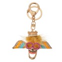 Clayre & Eef Portachiavi 5x2x7 cm Color oro Rosa Metallo