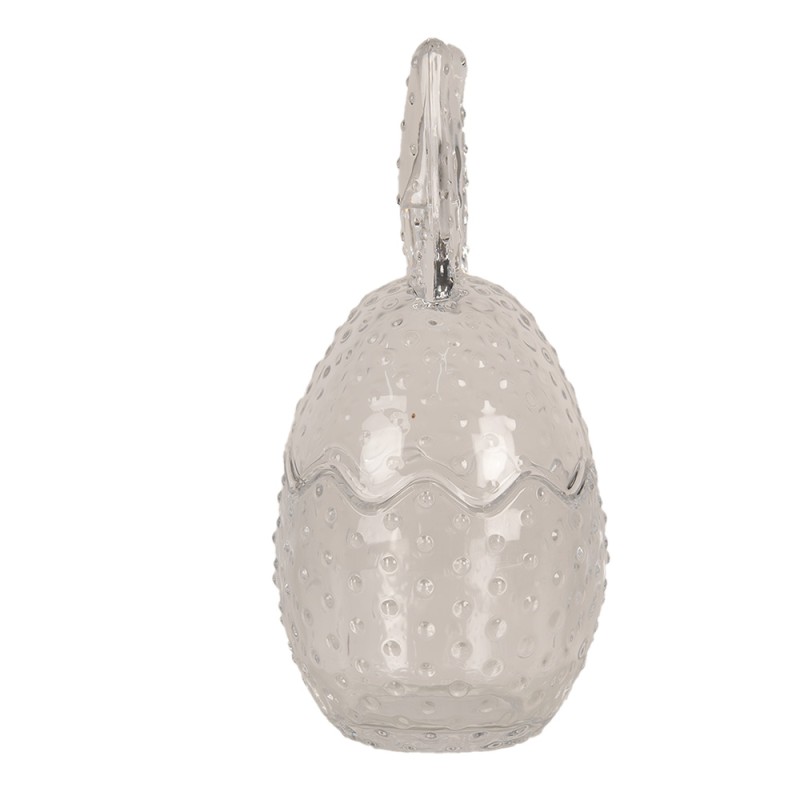 Clayre & Eef Glastopf  Ø 8x17 cm Transparant Glas Oval