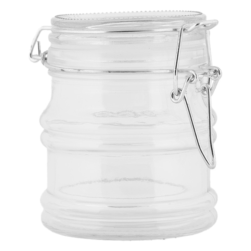 Clayre & Eef Couvercle de pot de stockage 9x8x9 cm Transparent Verre