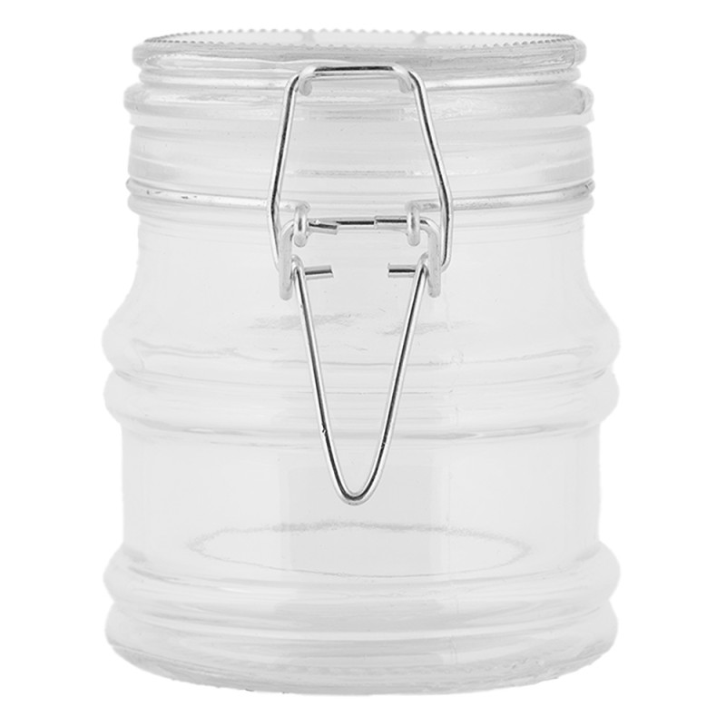 Clayre & Eef Couvercle de pot de stockage 9x8x9 cm Transparent Verre
