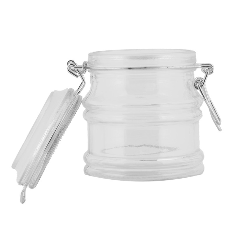 Clayre & Eef Couvercle de pot de stockage 9x8x9 cm Transparent Verre