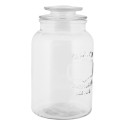 Clayre & Eef Coperchio del barattolo di stoccaggio Ø 12x21 cm Trasparente Vetro