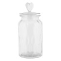 Clayre & Eef Couvercle de pot de stockage Ø 11x24 cm Transparent Verre