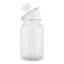 Clayre & Eef Couvercle de pot de stockage Ø 11x24 cm Transparent Verre