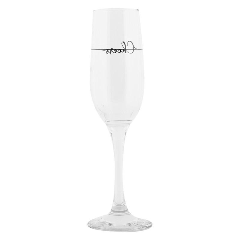 Clayre & Eef Champagneglas 200 ml Transparant Glas CHEERS