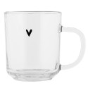 Clayre & Eef Verre à thé 200 ml Transparent Verre Coeur