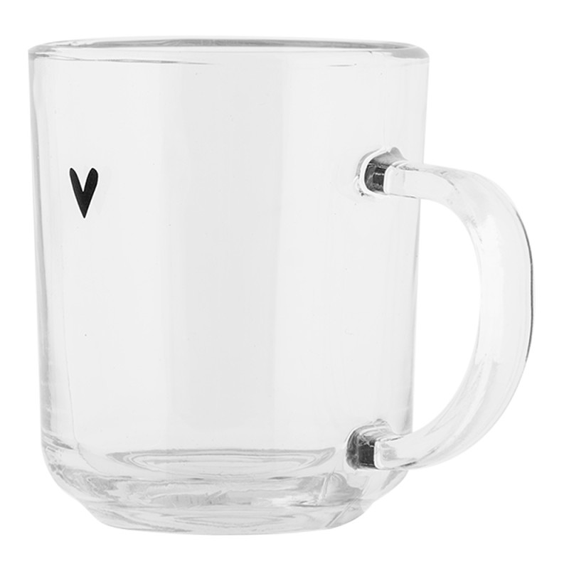 Clayre & Eef Verre à thé 200 ml Transparent Verre Coeur