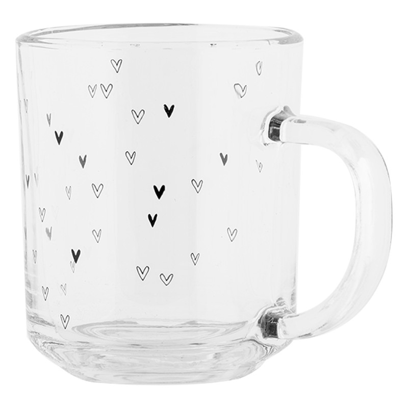 Clayre & Eef Theeglas 200 ml Transparant Glas Harten