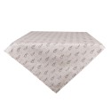 Clayre & Eef Tischdecke 100x100 cm Beige Grau Baumwolle Quadrat Kaninchen