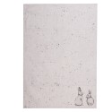 Clayre & Eef Torchon 50x70 cm Beige Gris Coton Lapin