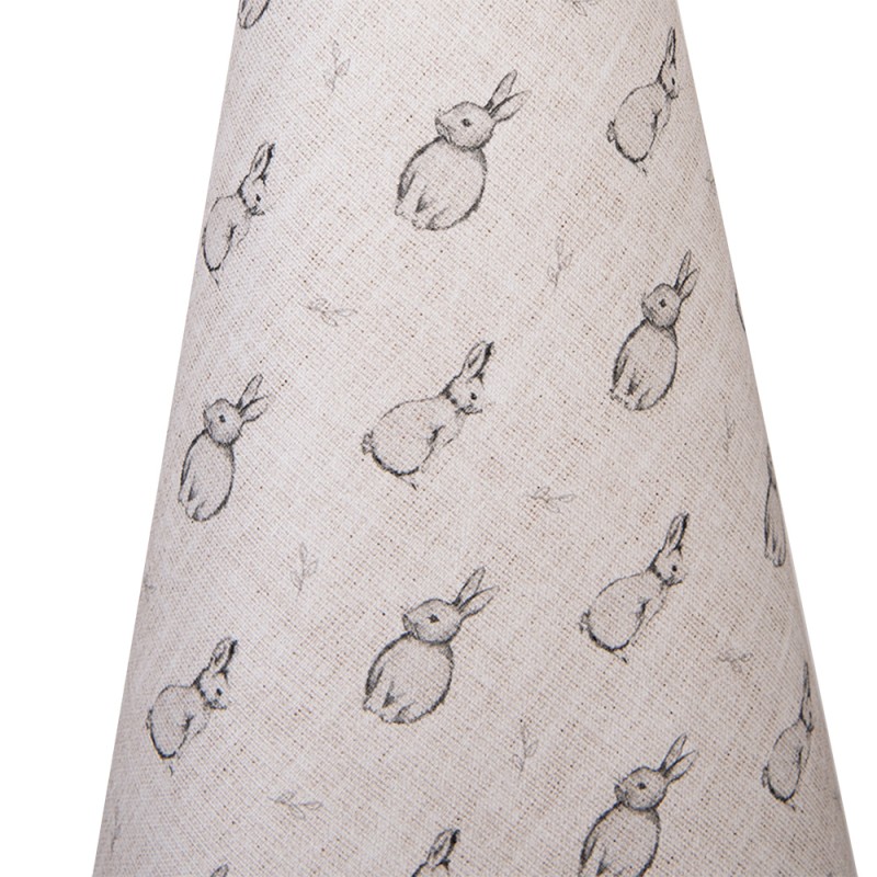 Clayre & Eef Asciugamani da cucina 50x70 cm Beige Grigio Cotone Coniglio