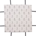 Clayre & Eef Bread Basket 35x35x8 cm Beige Grey Cotton Square Rabbit