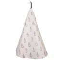 Clayre & Eef Geschirrtuch Ø 80 cm Beige Grau Baumwolle Rund Kaninchen