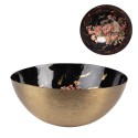 Clayre & Eef Scodella decorativa 21x20x8 cm Color oro Nero Metallo Fiori