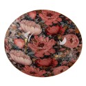 Clayre & Eef Decoratie schaal 16x14x6 cm Goudkleurig Roze Metaal Bloemen