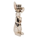 Clayre & Eef Image de décoration Lapin 38 cm Blanc Plastique