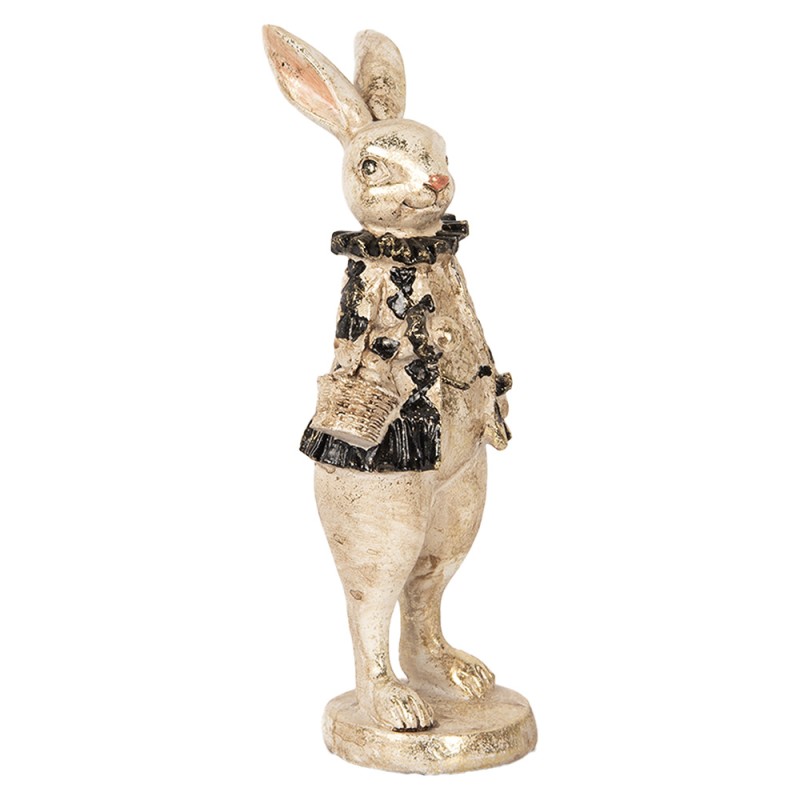 Clayre & Eef Statuetta decorativa Coniglio 24 cm Beige Plastica