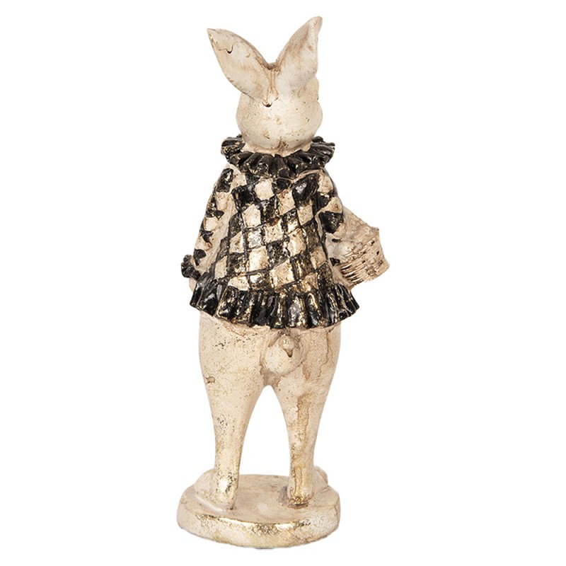 Clayre & Eef Statuetta decorativa Coniglio 24 cm Beige Plastica