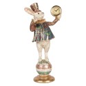 Clayre & Eef Decorative Figurine Rabbit 35 cm White Gold colored Plastic