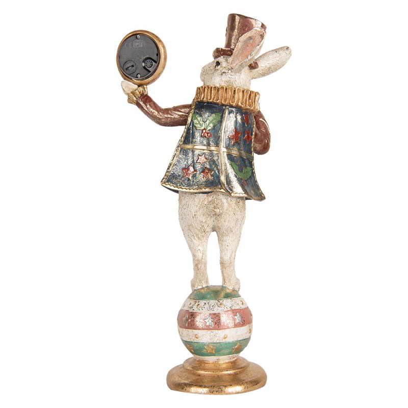 Clayre & Eef Decorative Figurine Rabbit 35 cm White Gold colored Plastic