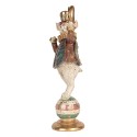 Clayre & Eef Decorative Figurine Rabbit 35 cm White Gold colored Plastic