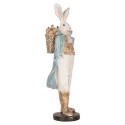 Clayre & Eef Statuetta decorativa Coniglio 38 cm Bianco Blu  Plastica