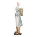 Clayre & Eef Statuetta decorativa Coniglio 38 cm Bianco Blu  Plastica