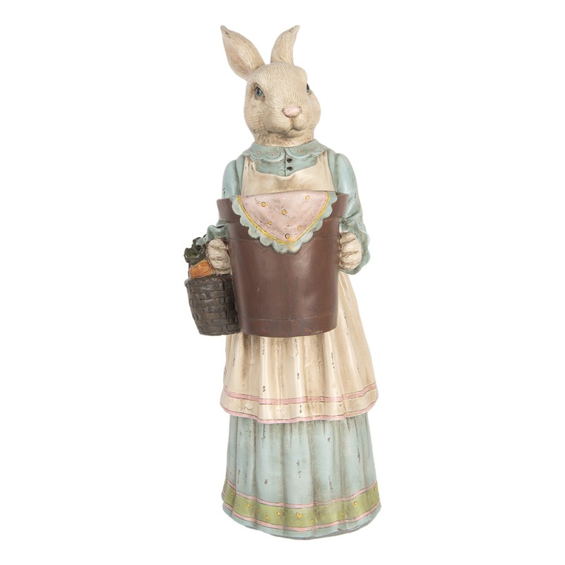 Clayre & Eef Figurine décorative Lapin 23x17x46 cm Beige Plastique