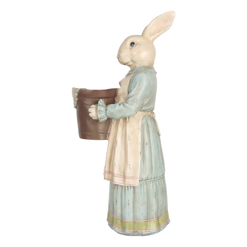 Clayre & Eef Figurine décorative Lapin 23x17x46 cm Beige Plastique