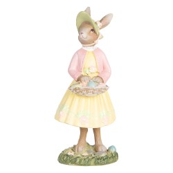 Clayre & Eef Decorative Figurine Rabbit 12 cm Beige Plastic