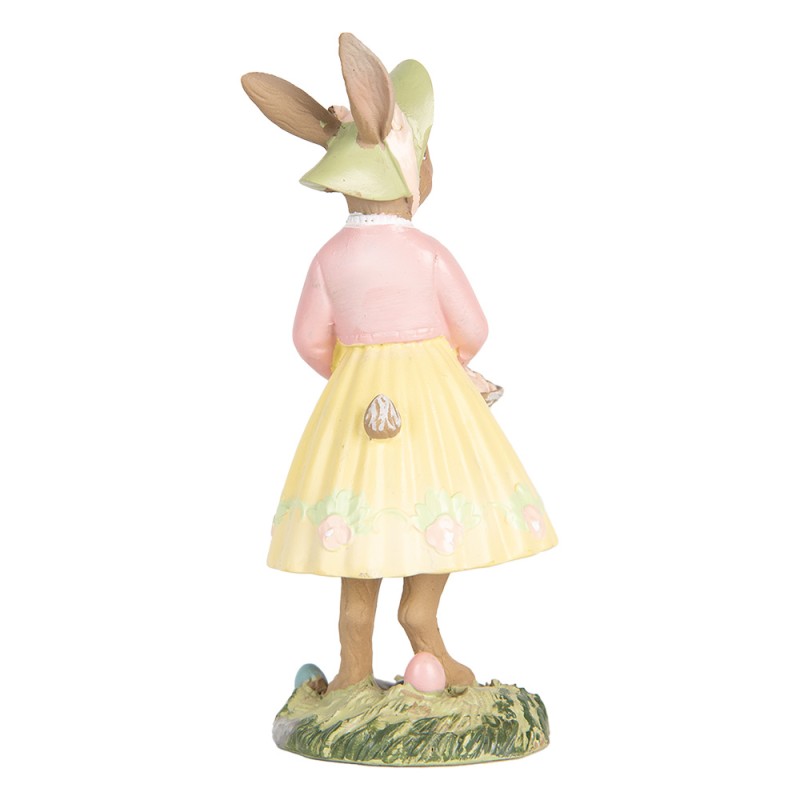 Clayre & Eef Dekorationsfigur Kaninchen 12 cm Beige Kunststoff
